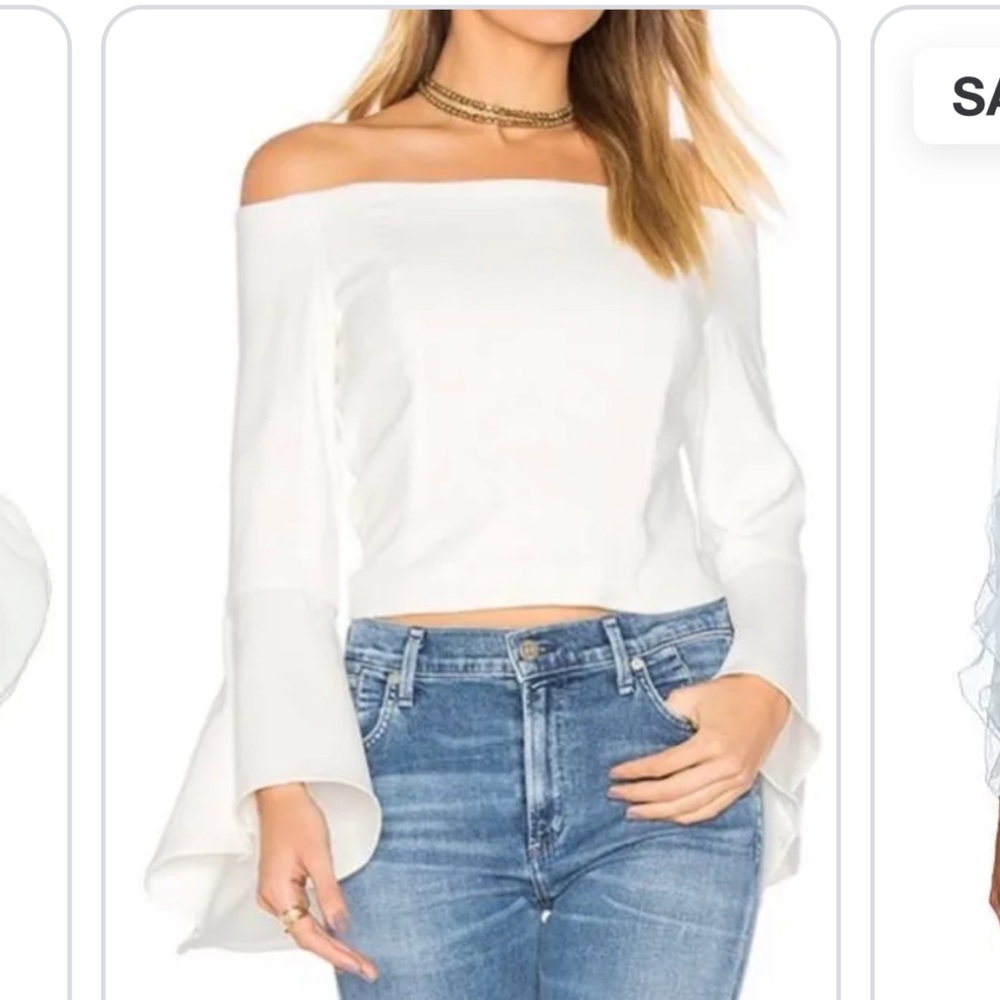 Bardot XS White Crop Top